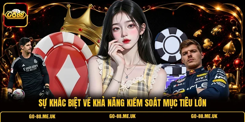 Sự khác biệt về khả năng kiểm soát mục tiêu lớn Sự khác biệt về khả năng kiểm soát mục tiêu lớn